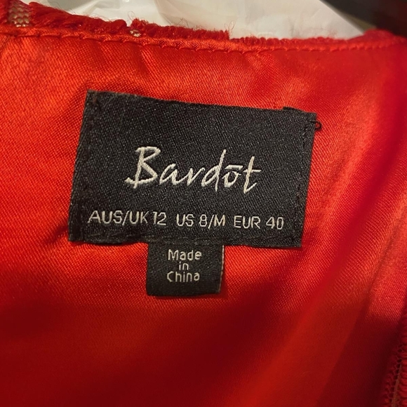 Bardot Vibrant Red Dress - Picture 3 of 3
